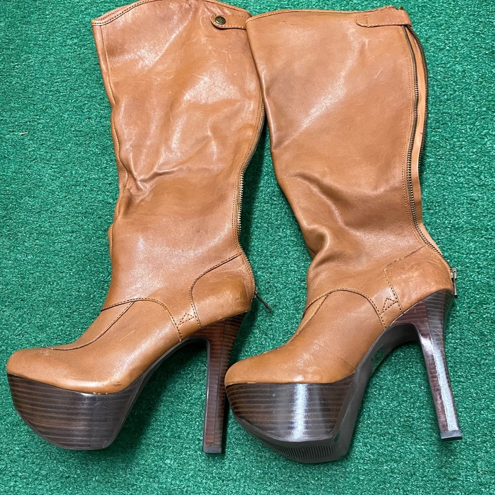 Boots EUC Jessica Simpson platform stiletto 7